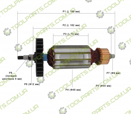 Якорь на болгарку Sturm AG90231, AG90181, AG9023R
