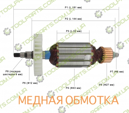 Якорь на болгарку Югра ЮШМ-150/1800, Ритм УШМ-150/1300