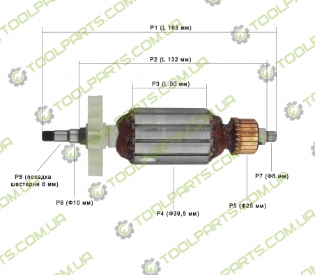 Якір на болгарку Graphite 59G093