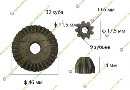Шестерня болгарки bosch gws 6-100