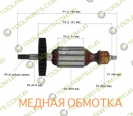 Якір на перфоратор Forte PLRH 24-8R, Eltos ПЕ-1200